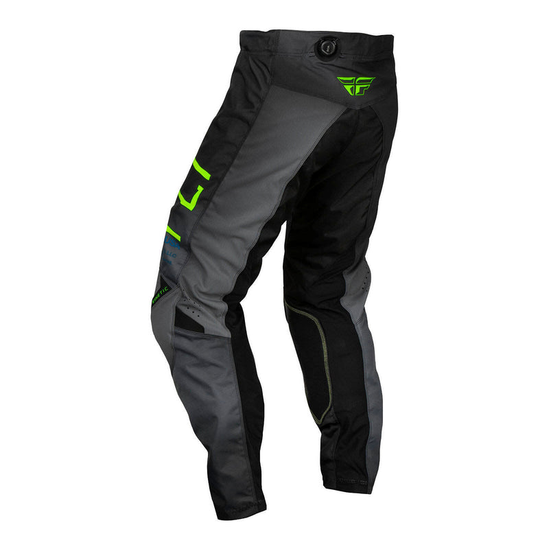 Load image into Gallery viewer, FLY Racing Youth Kinetic Pants - Charcoal / Neon Green / True Blue
