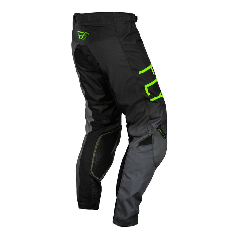 Load image into Gallery viewer, FLY Racing Youth Kinetic Pants - Charcoal / Neon Green / True Blue
