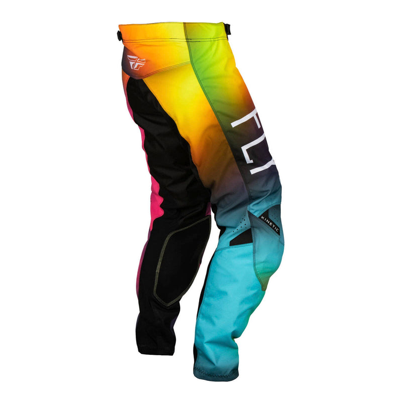 Load image into Gallery viewer, FLY Racing Youth Kinetic Pants - Fuscia / Electric Blue / Hi-Vis
