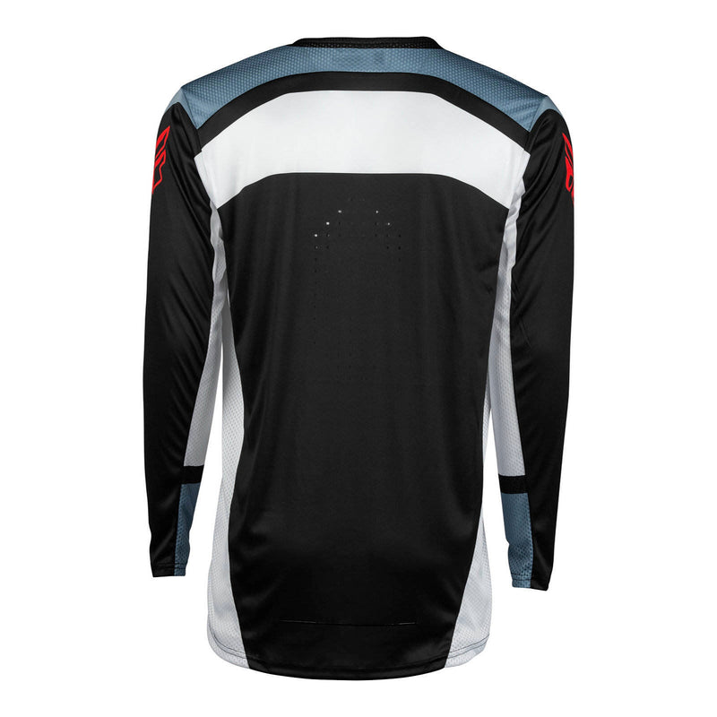 Load image into Gallery viewer, FLY Racing Lite Jersey - Black / White / Denim Grey
