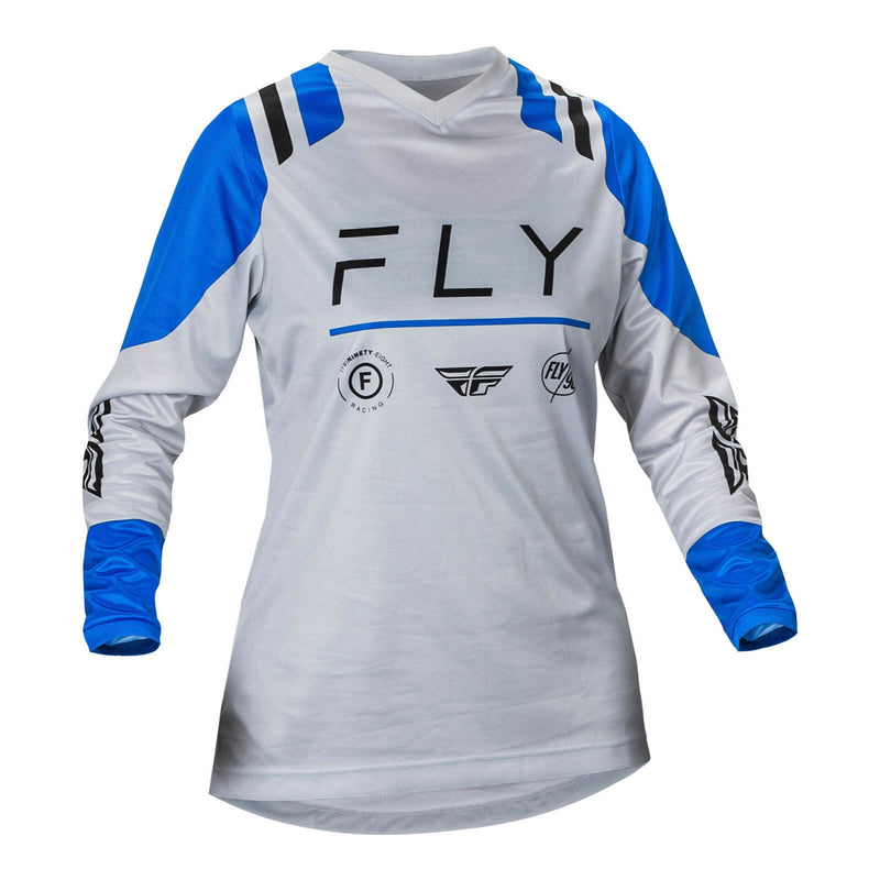 Load image into Gallery viewer, FLY Racing - Womens F-16 Jersey - Arctic Grey / Blue
