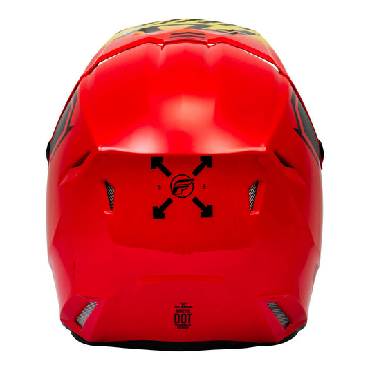 FLY Racing Kinetic Menace Helmet - Red / Black / Yellow
