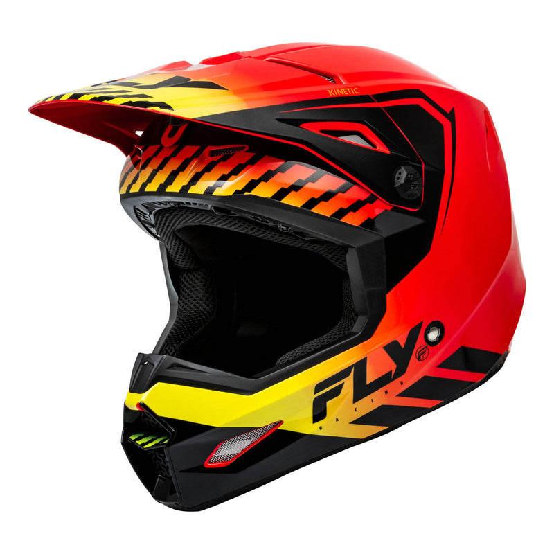 Load image into Gallery viewer, FLY Racing Kinetic Menace Helmet - Red / Black / Yellow
