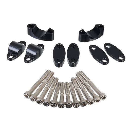 Whites Handlebar Mount 1-1/8 Riser Adaptor Black