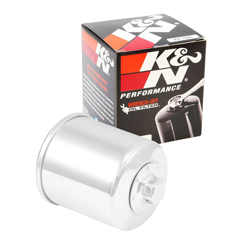 Load image into Gallery viewer, K&amp;N Oil Filter - Chrome (HF138)
