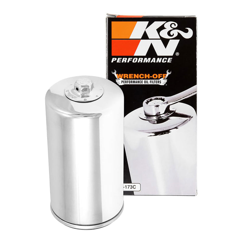 Load image into Gallery viewer, K&amp;N Oil Filter - Chrome (HF173)
