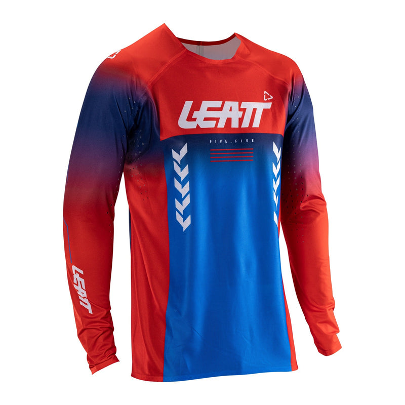 Load image into Gallery viewer, Leatt 2026 5.5 UltraWeld Jersey - Royal Blue / Red
