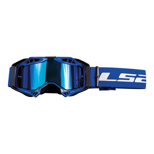 LS2 Aura Pro Goggle - Blue with Iridium Lens