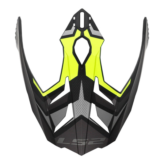 LS2 MX701 Focus Helmet Peak - M. Titanium H-V Yellow