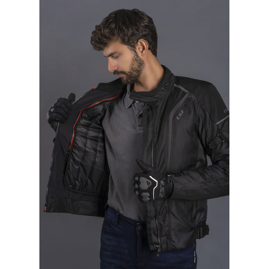 LS2 Sepang Men's Jacket - Black / Dark Grey