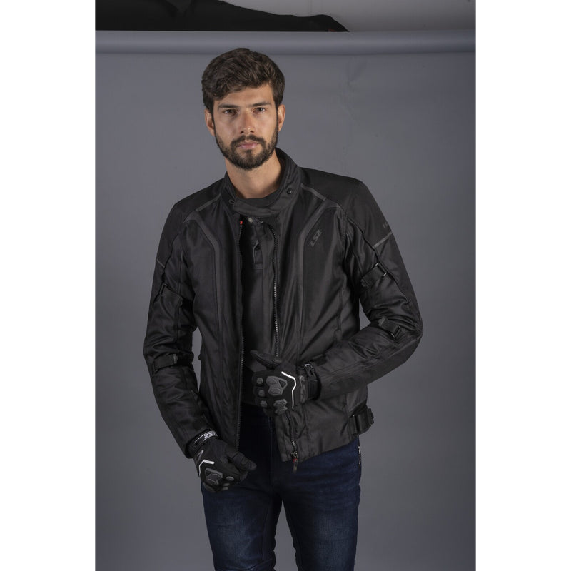 Load image into Gallery viewer, LS2 Sepang Men's Jacket - Black / Dark Grey
