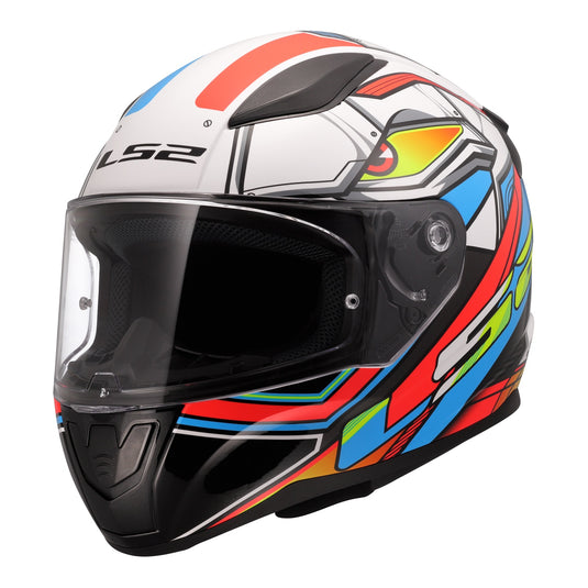 LS2 FF353 Rapid II XDron - White / Hi-Vis Orange / Blue