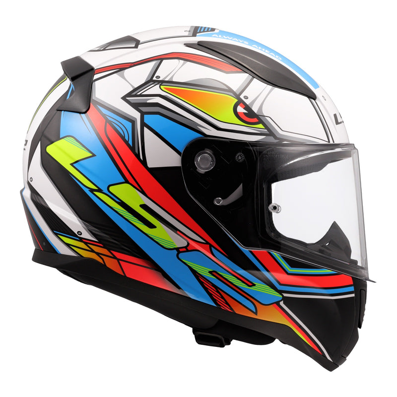 Load image into Gallery viewer, LS2 FF353 Rapid II XDron - White / Hi-Vis Orange / Blue
