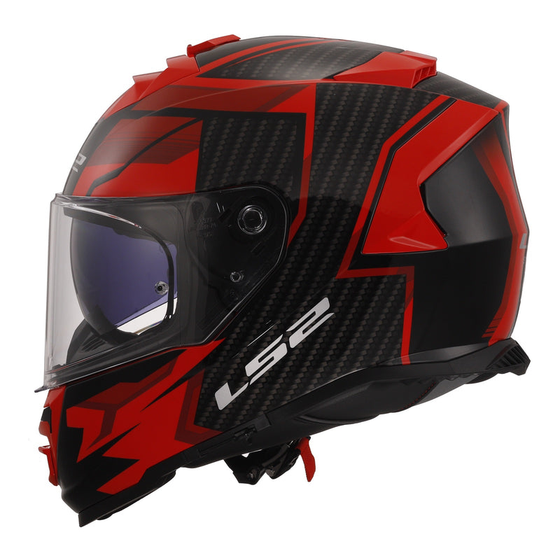 Load image into Gallery viewer, LS2 FF800 Storm II Tracker Helmets - Black / Red 06
