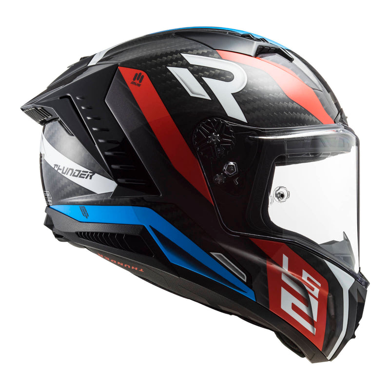 Load image into Gallery viewer, LS2 FF805C Thunder Carbon Supra Helmet - Red / Blue
