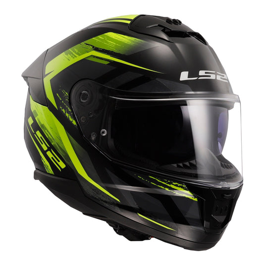 LS2 FF808 Stream II Fury - Black / Hi-Vis Yellow 06