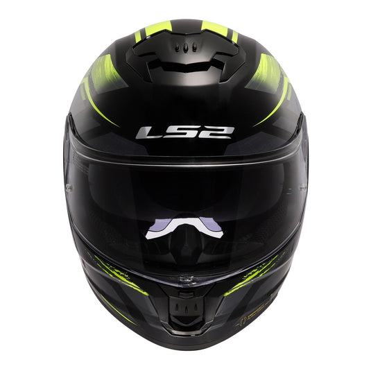 LS2 FF808 Stream II Fury - Black / Hi-Vis Yellow 06