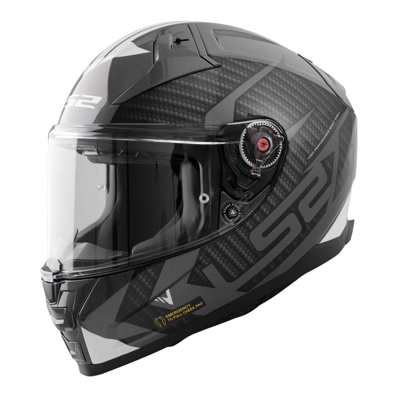 Load image into Gallery viewer, LS2 FF811 Vector II Splitter Helmets - Gloss Black / White 06
