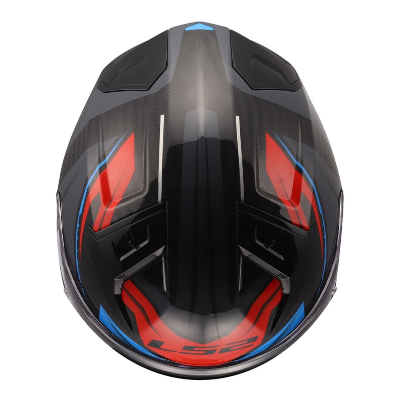 Load image into Gallery viewer, LS2 FF811 Vector II Carbon Savage Helmets - White / Blue / Red
