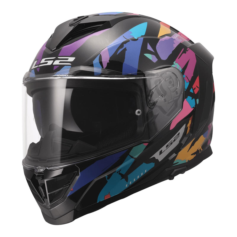 Load image into Gallery viewer, LS2 FF818 Storm III Kaos Helmet - Black / Purple
