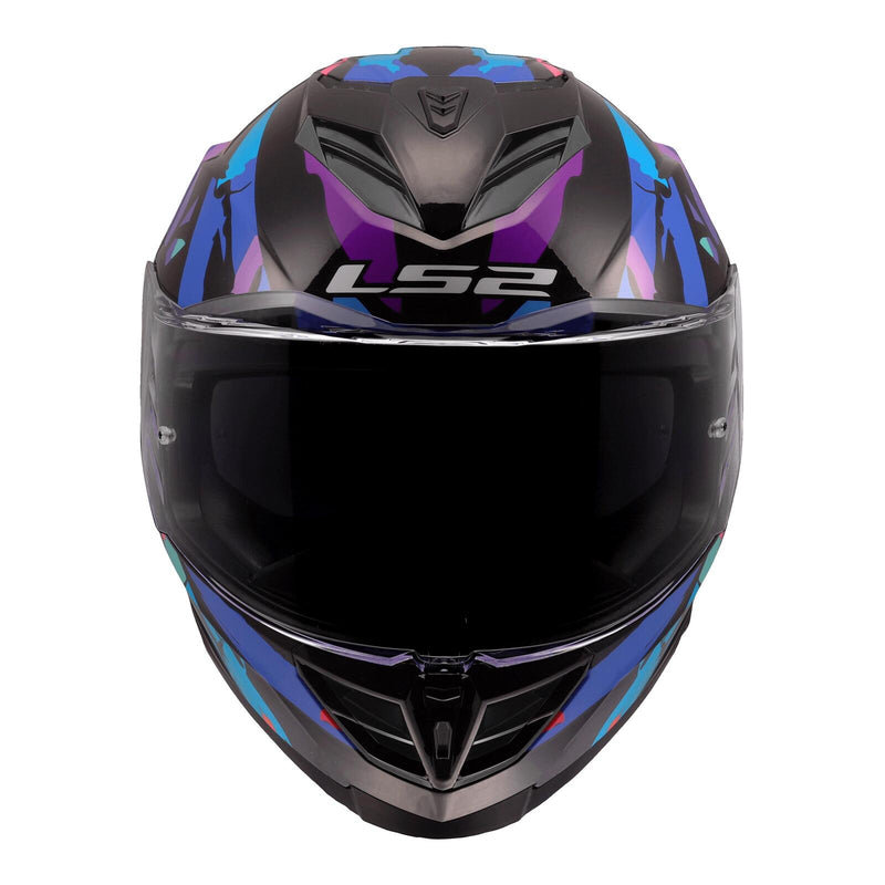 Load image into Gallery viewer, LS2 FF818 Storm III Kaos Helmet - Black / Purple
