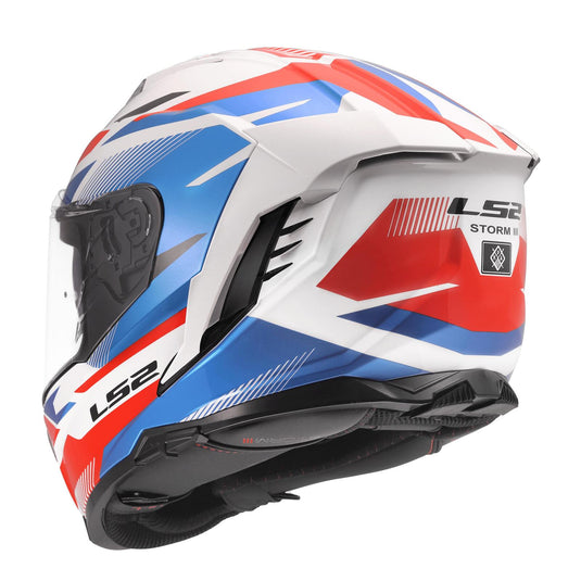 LS2 FF818 Storm III Komai Helmet - White / Blue / Red
