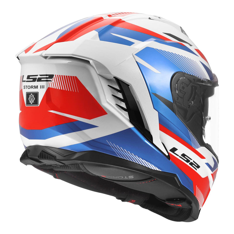 Load image into Gallery viewer, LS2 FF818 Storm III Komai Helmet - White / Blue / Red
