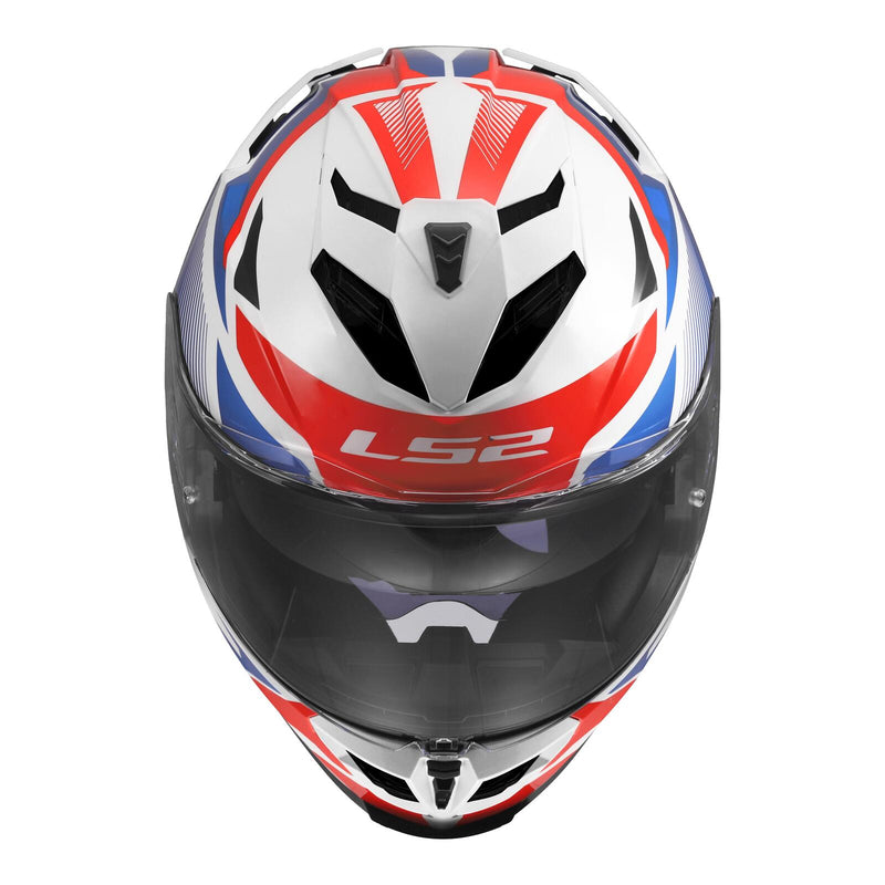 Load image into Gallery viewer, LS2 FF818 Storm III Komai Helmet - White / Blue / Red

