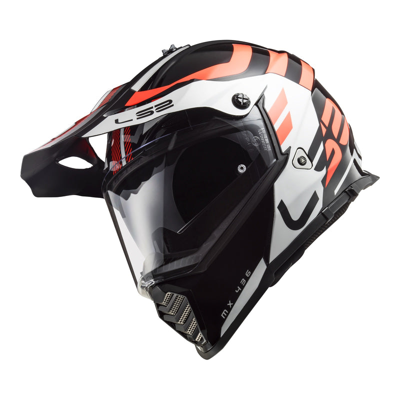 Load image into Gallery viewer, LS2 MX436 Pioneer Evo Adventurer Helmet - Black / White

