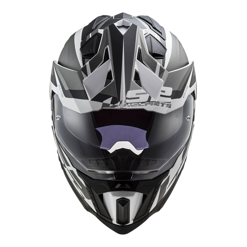 Load image into Gallery viewer, LS2 MX701 Explorer Alter Helmet HPFC - Matte Black / White 06
