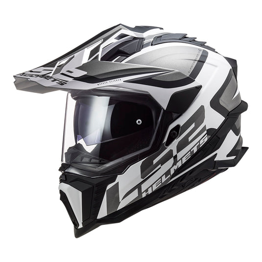LS2 MX701 Explorer Alter Helmet HPFC - Matte Black / White 06