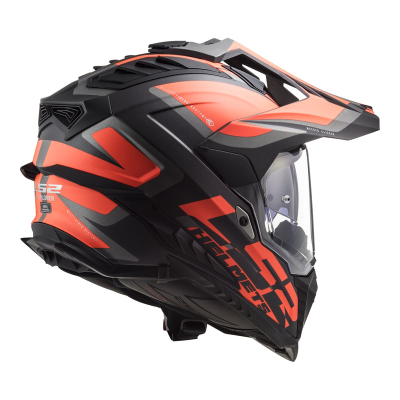 Load image into Gallery viewer, LS2 MX701 Explorer Alter Helmet - Matte Black / Orange

