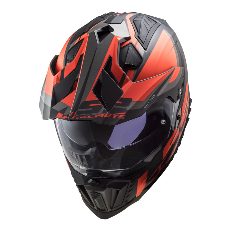 Load image into Gallery viewer, LS2 MX701 Explorer Alter Helmet - Matte Black / Orange
