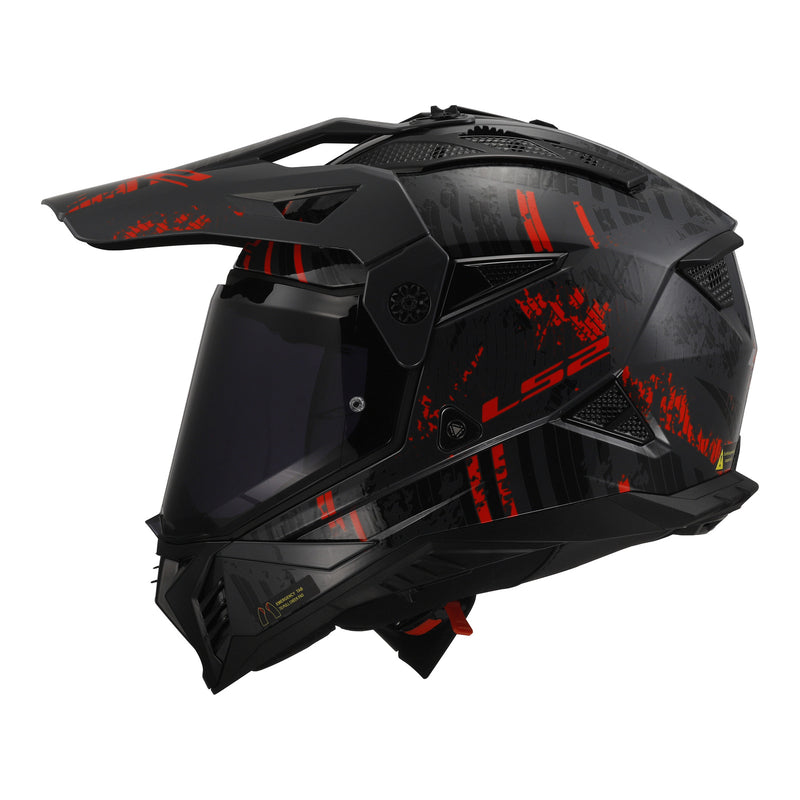 Load image into Gallery viewer, LS2 MX702 Pioneer II Crazy - Black / Grey / Red 06
