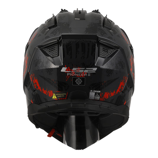LS2 MX702 Pioneer II Crazy - Black / Grey / Red 06