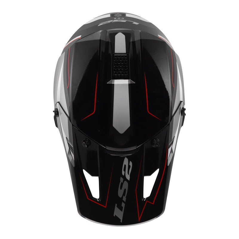 Load image into Gallery viewer, LS2 MX706 COZ Arched Helmet - Black / Silver / Titanium 06
