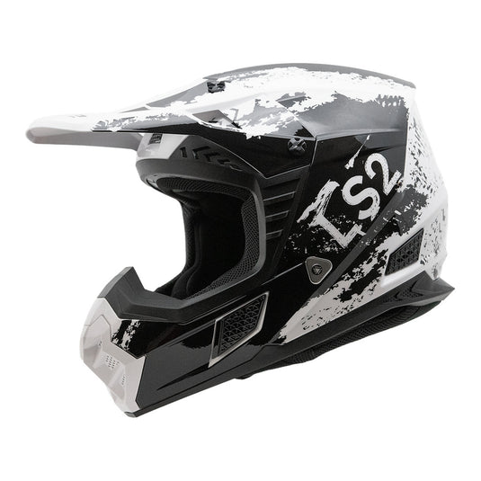 LS2 MX706 COZ Hyde Helmet - Black / White