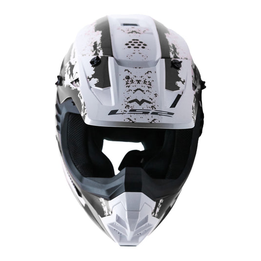 LS2 MX706 COZ Hyde Helmet - Black / White 06