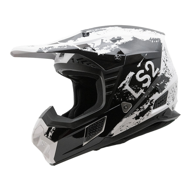 Load image into Gallery viewer, LS2 MX706 COZ Hyde Helmet - Black / White 06
