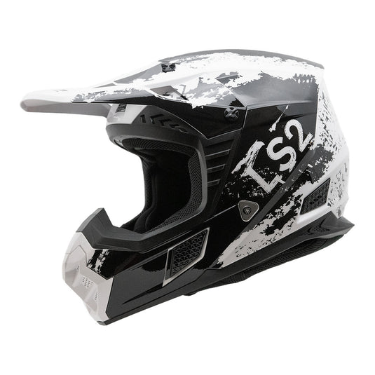 LS2 MX706 COZ Hyde Helmet - Black / White 06