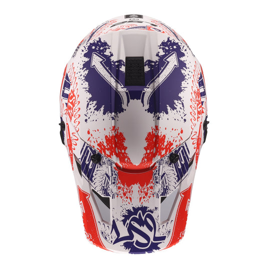 LS2 MX706J COZ Junior Helmet - Matte White / Red / Blue