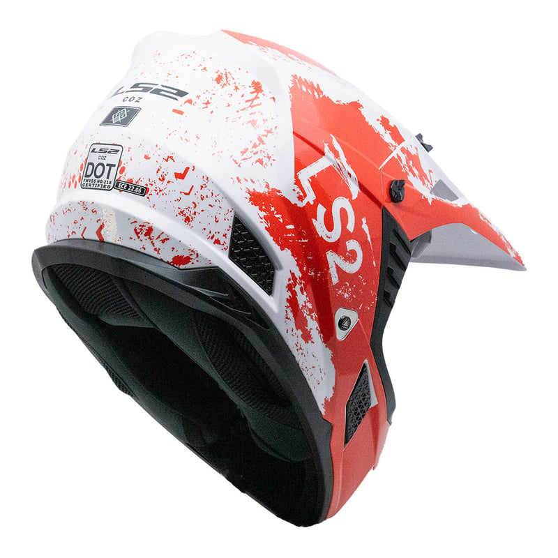 Load image into Gallery viewer, LS2 MX706J COZ Hyde Junior Helmet - Red / White 06
