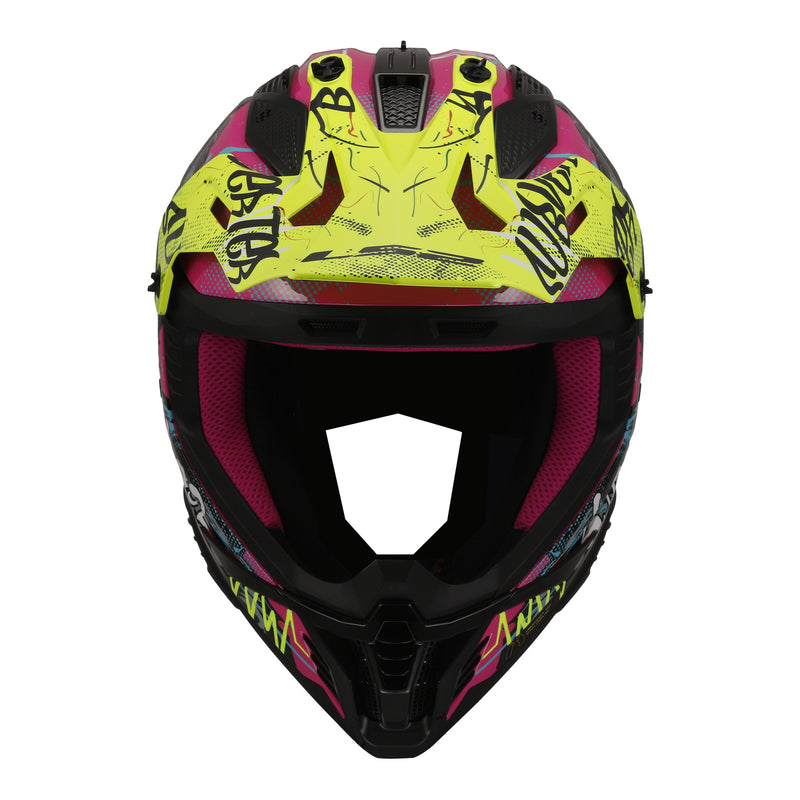 Load image into Gallery viewer, LS2 MX708 Fast II Gorilla Helmet - Purple / Hi-Vis Yellow 06
