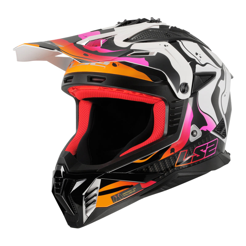 Load image into Gallery viewer, LS2 MX708 Fast II Wash Helmet - White / Black / Red
