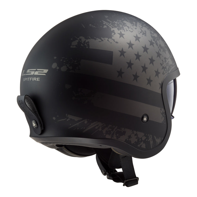 Load image into Gallery viewer, LS2 OF599 Spitfire II Black Flag Helmet - Matte Black / Titanium
