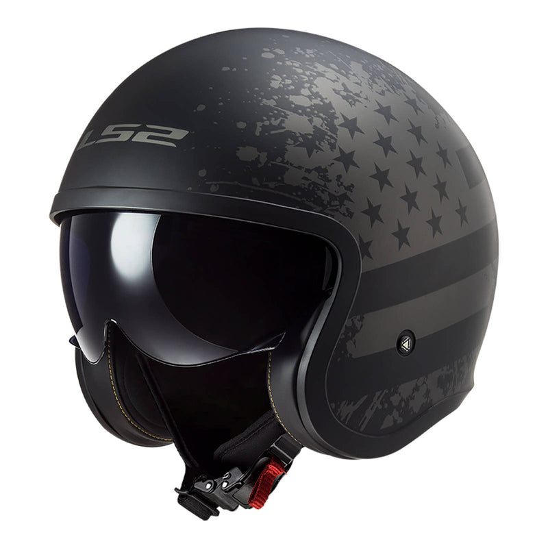 Load image into Gallery viewer, LS2 OF599 Spitfire II Black Flag Helmet - Matte Black / Titanium
