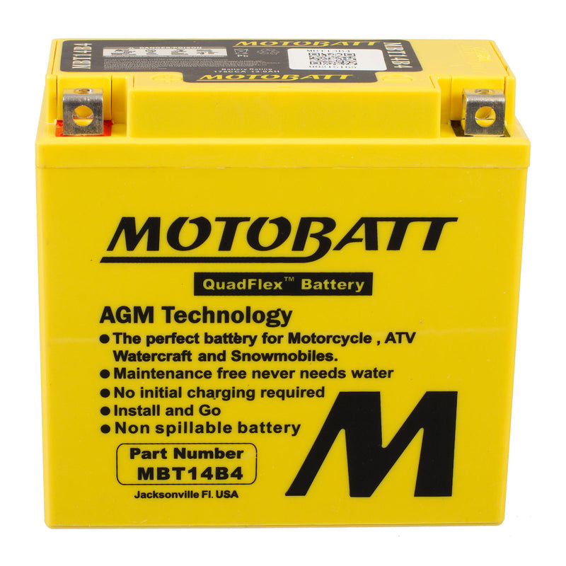 Load image into Gallery viewer, Motobatt Battery Quadflex AGM - MBT14B-4
