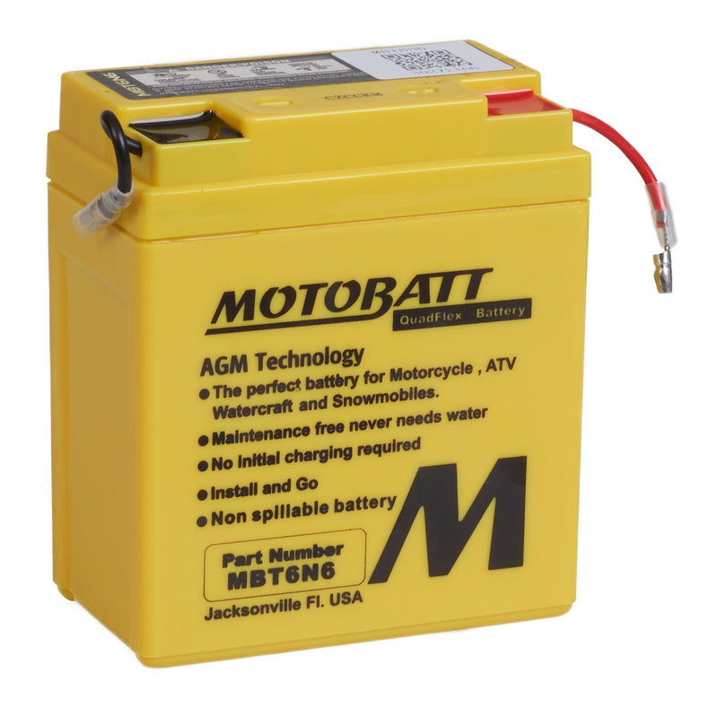 Load image into Gallery viewer, Motobatt Battery Quadflex AGM - MBT6N6
