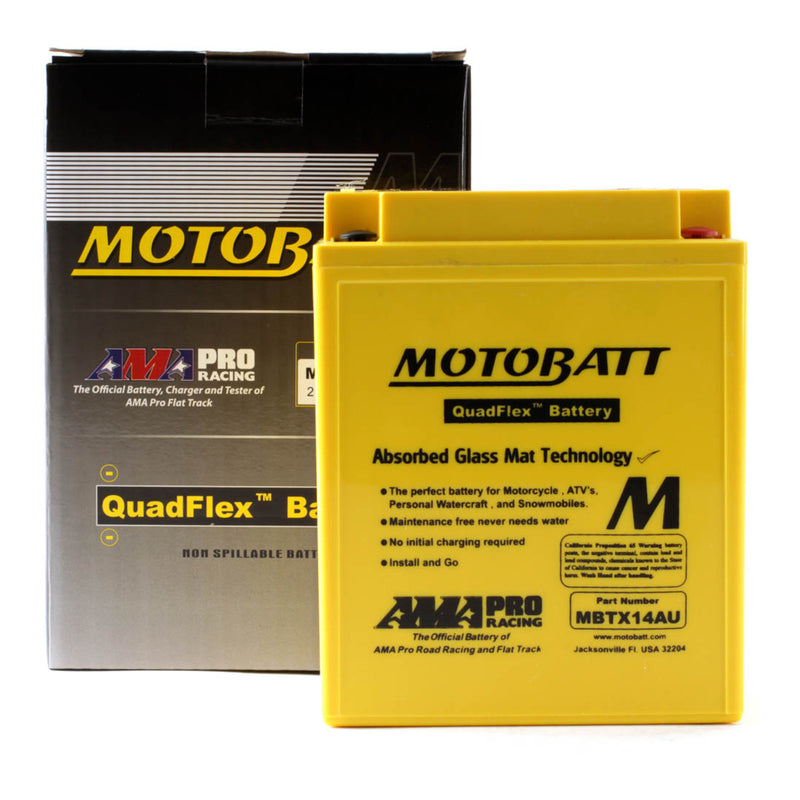 Load image into Gallery viewer, Motobatt Battery Quadflex AGM - MBTX14AU
