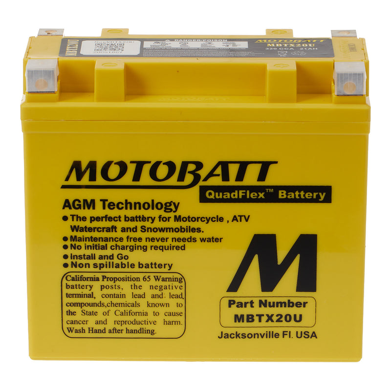 Load image into Gallery viewer, Motobatt Battery Quadflex AGM - MBTX20U
